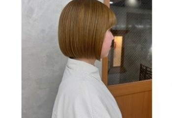 オリーブベージュボブ～Lien(リアン　中区立町)園山　七彩ブログ