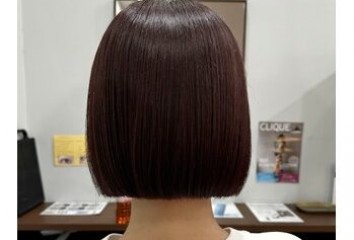 “momo”～bordeaux  bob～voise  hair(ボイスヘア　東原店)藤尾　萌々ブログ