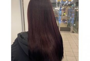 【すみブログ】暗めボルドーカラー～Lien(リアン　中区立町)都間　すみれブログ