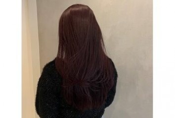 【すみブログ】ブリーチ無しワインレッド～Lien(リアン　中区立町)都間　すみれ