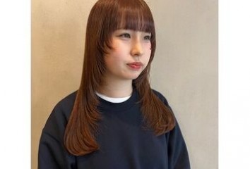 レイヤーカット×オレンジブラウン～Lien(リアン　中区立町)園山　七彩ブログ