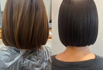ボブ×暗めグレージュ～Lien(リアン　中区立町)園山　七彩ブログ