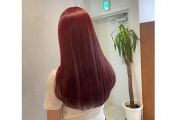 【すみブログ】ブリーチなしダブルカラーピンクレッド～Lien(リアン　中区立町)都間　すみれブログ