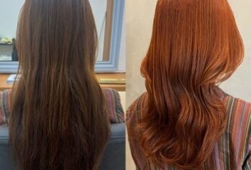 ブリーチなしダブルカラー×レイヤーカット～Lien(リアン　中区立町)園山　七彩ブログ