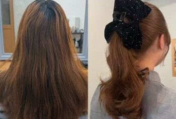 【すみブログ】ライトニングダブルカラー　ベージュ～Lien(リアン　中区立町)都間　すみれブログ