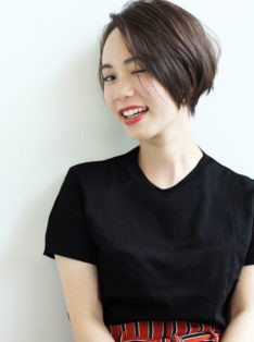 【大人可愛い】前下がりボブ