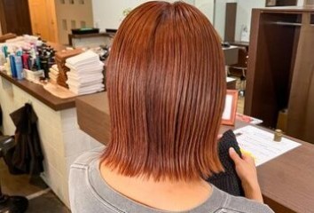 パッっとボブ×オレンジカラー～voice  hair(ボイスヘア　東原店)中本　貴之ブログ