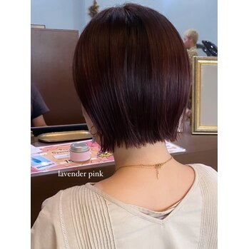 narumi ” lavender pink & bob ”～voice  hair(ボイスヘア　東原店)難波江　成美ブログ