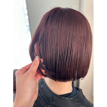 “momo”～pink brown × bob～voice  hair(ボイスヘア　東原店)藤尾　萌々ブログ