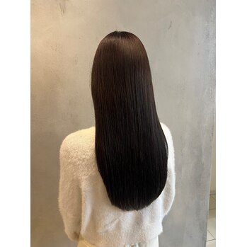 ブリーチなしダブルカラーによるダークブラウン～Lien(リアン　中区立町)園山　七彩ブログ　