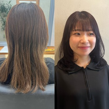 レイヤーカット×ダークラベンダーグレージュ～Lien(リアン　中区立町)園山　七彩ブログ