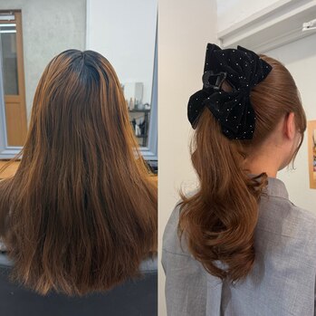 【すみブログ】ライトニングダブルカラー　ベージュ～Lien(リアン　中区立町)都間　すみれブログ