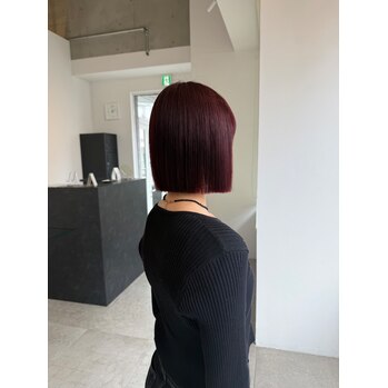 【すみブログ】ブリーチ無しダブルカラーワイン～Luora(ルオラ　中区中町)都間　すみれブログ