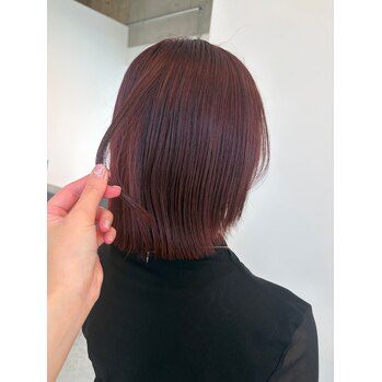 ブリーチなしダブルカラー×ワインレッド～Luora(ルオラ　並木店)園山　七彩ブログ
