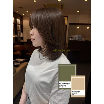 yurina blog オリーブベージュ～noise  hair(ノイズヘア　大手町店)古谷　由莉奈ブログ