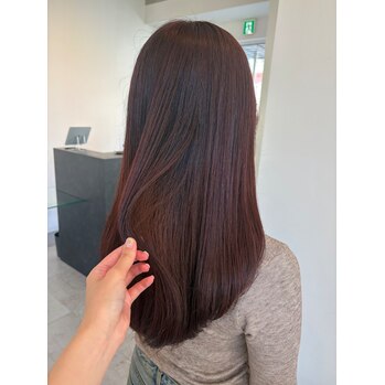 ブリーチなしダブルカラーでつくるワインレッド～Luora(ルオラ　並木店)園山　七彩ブログ