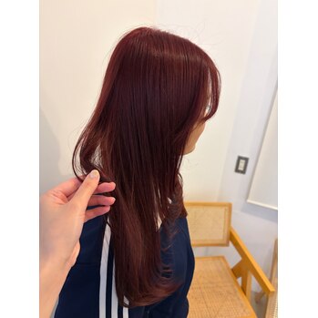ブリーチなしダブルカラーでつくるレッドカラー～Luora(ルオラ　並木店)園山　七彩ブログ